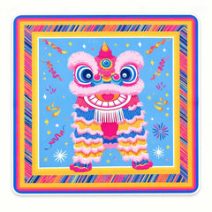 Lion Dance Mahjong Mat - Lantern