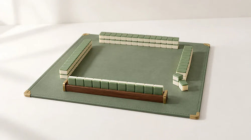 An organized American mahjong table setup ready for focused tournament practice