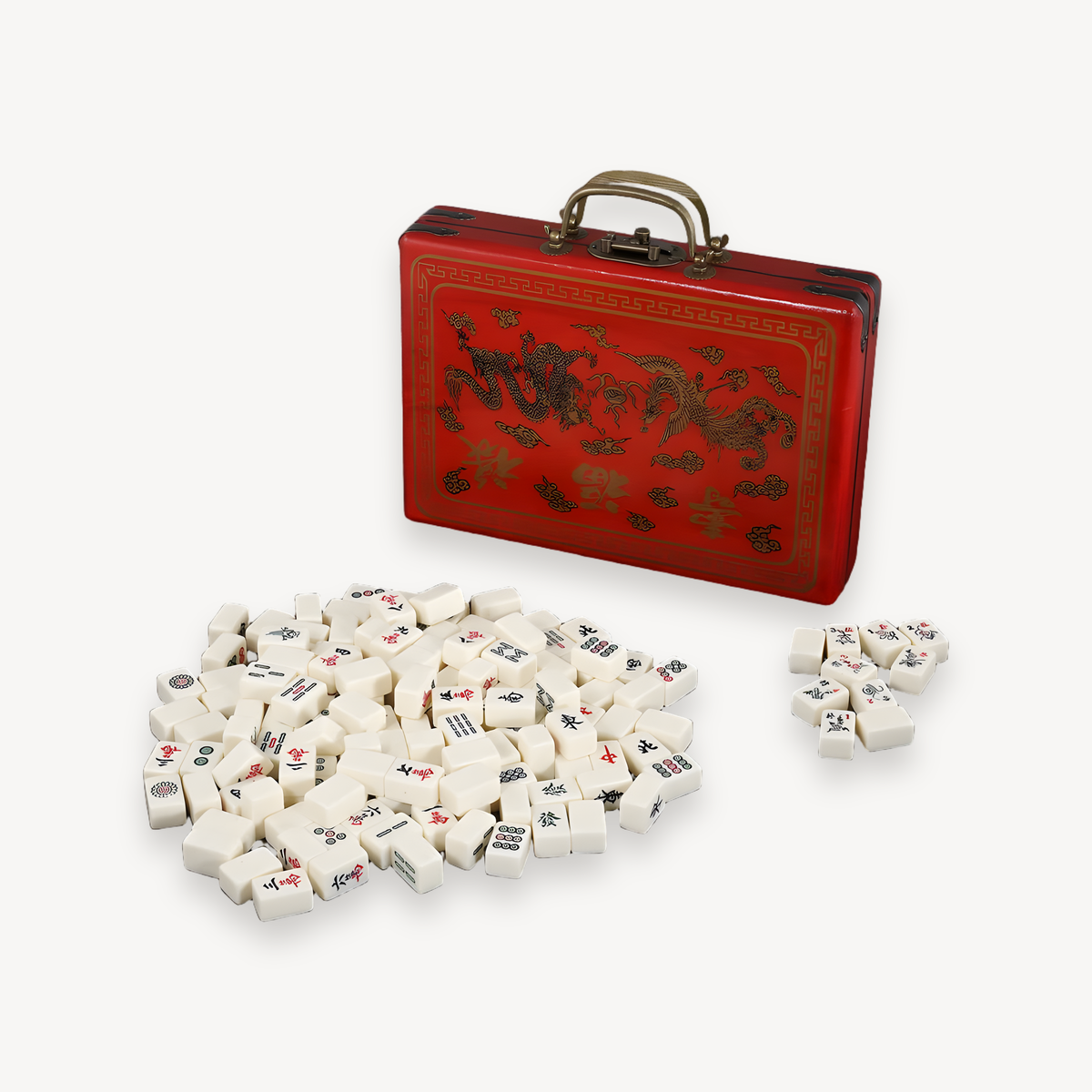 アンティークマージャンセット Antique Box Mahjong Set - 144 tiles
