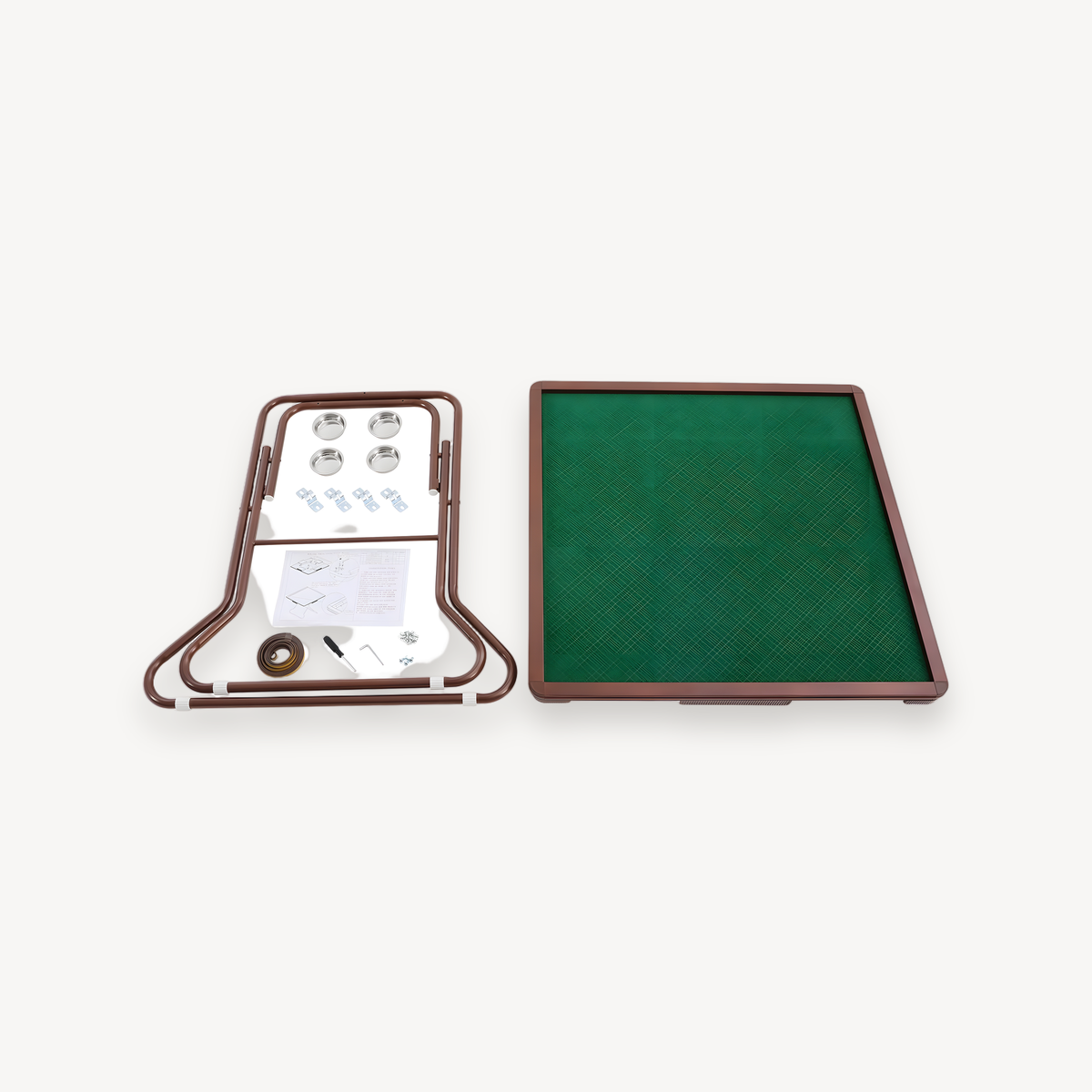 Foldable mahjong table in green (2 of 10)