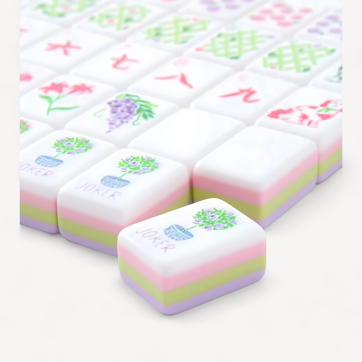 Acrylic american mahjong set in light purple, 160 tiles (2 of 10)