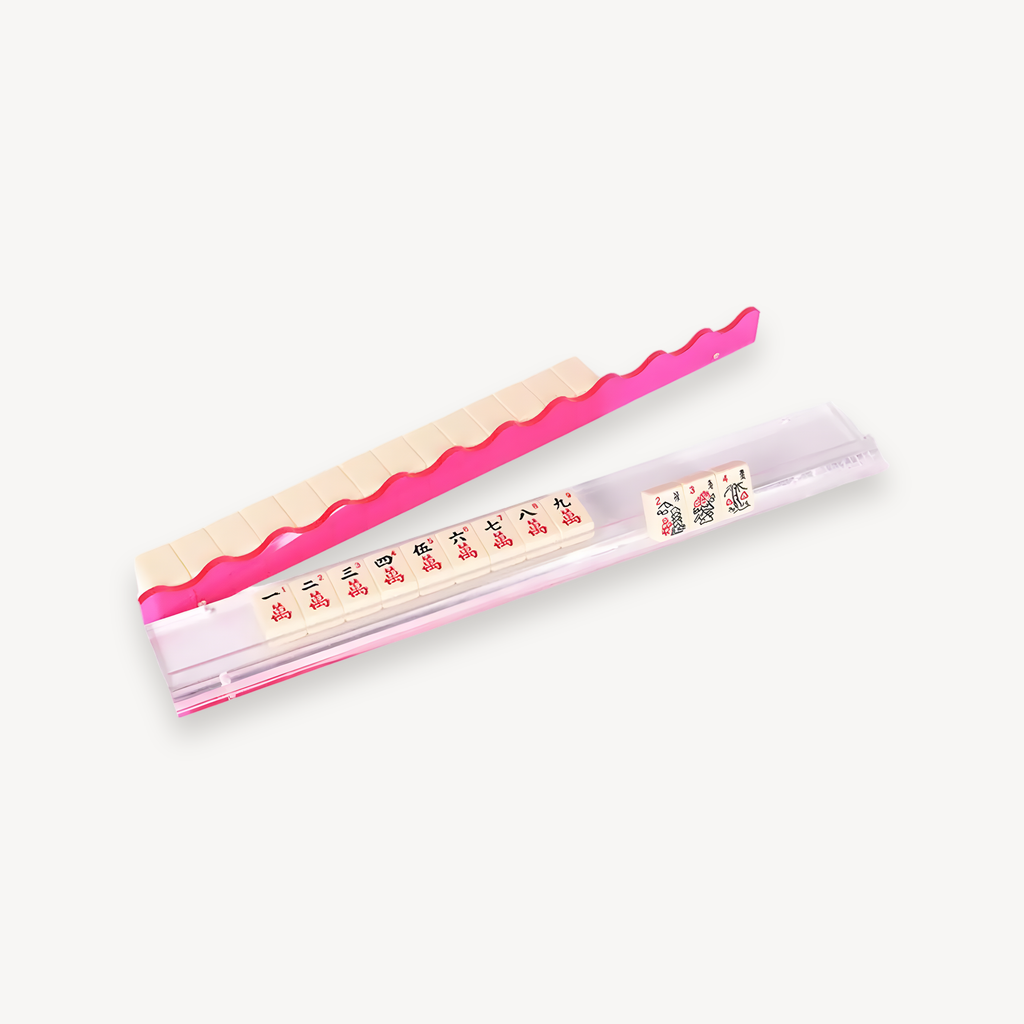 Mahjong rack with magnet in clear acrylic (1 of 14)