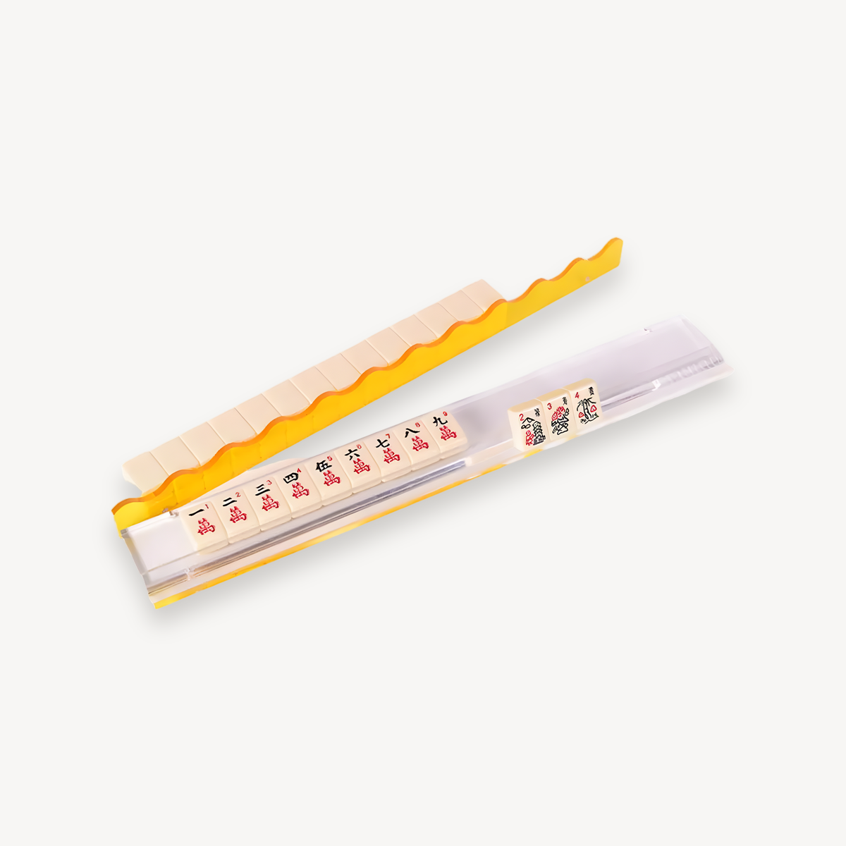 Mahjong rack with magnet in clear acrylic (2 of 14)