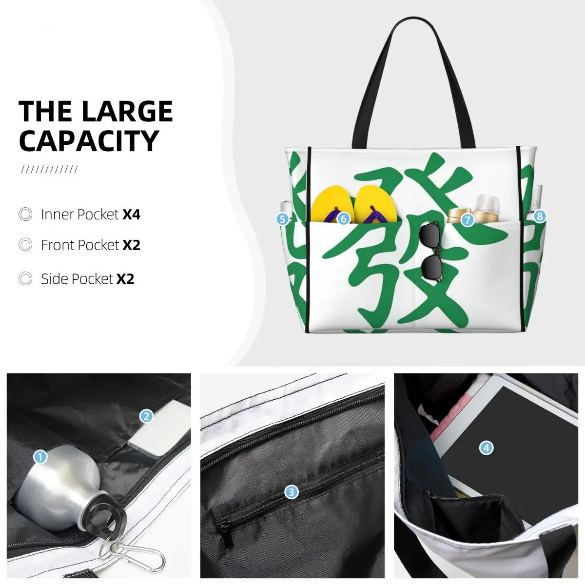 Mahjong tote bag in polyester (4 of 16)