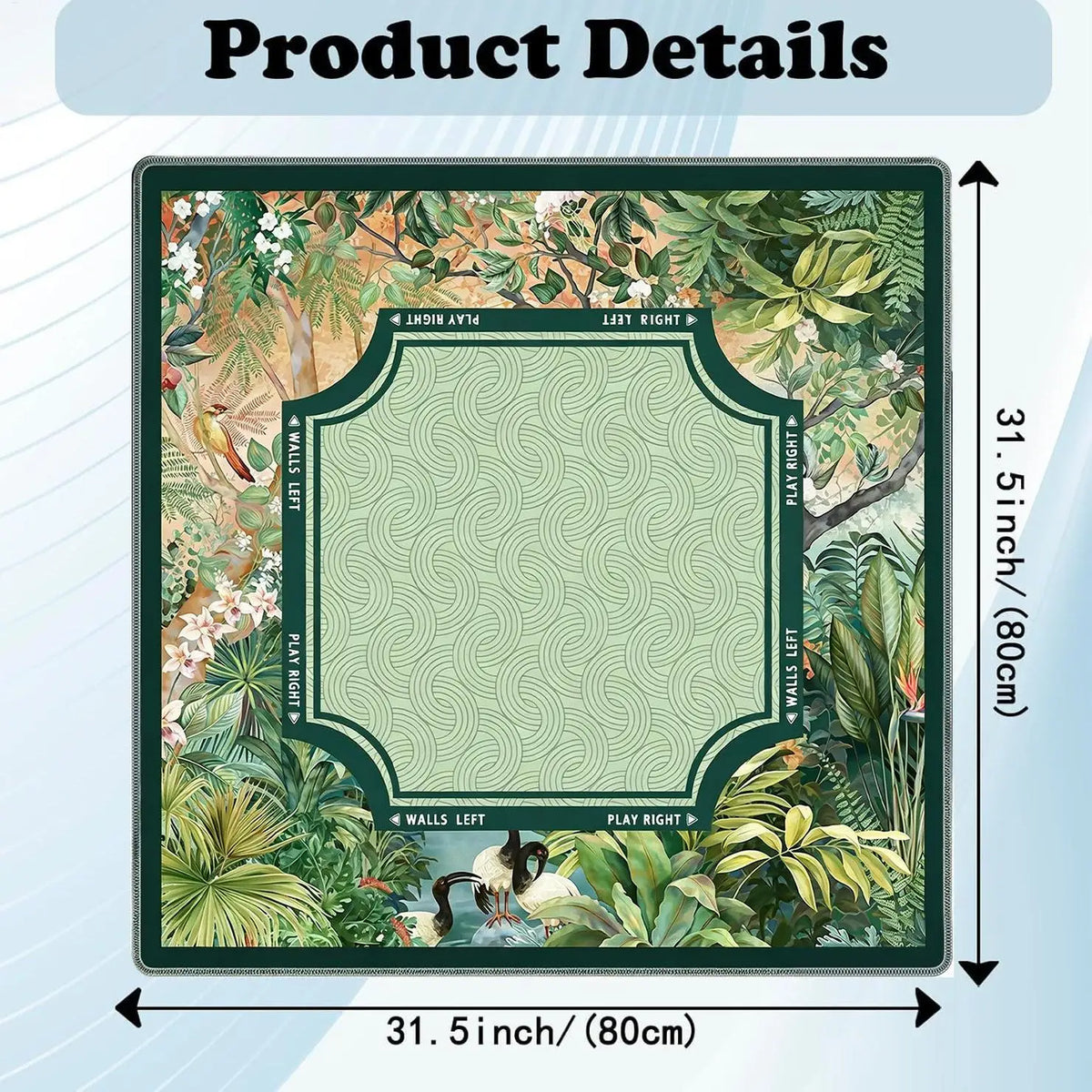 Verdant - Tropical Plant Mahjong Table Mat — archived original 1