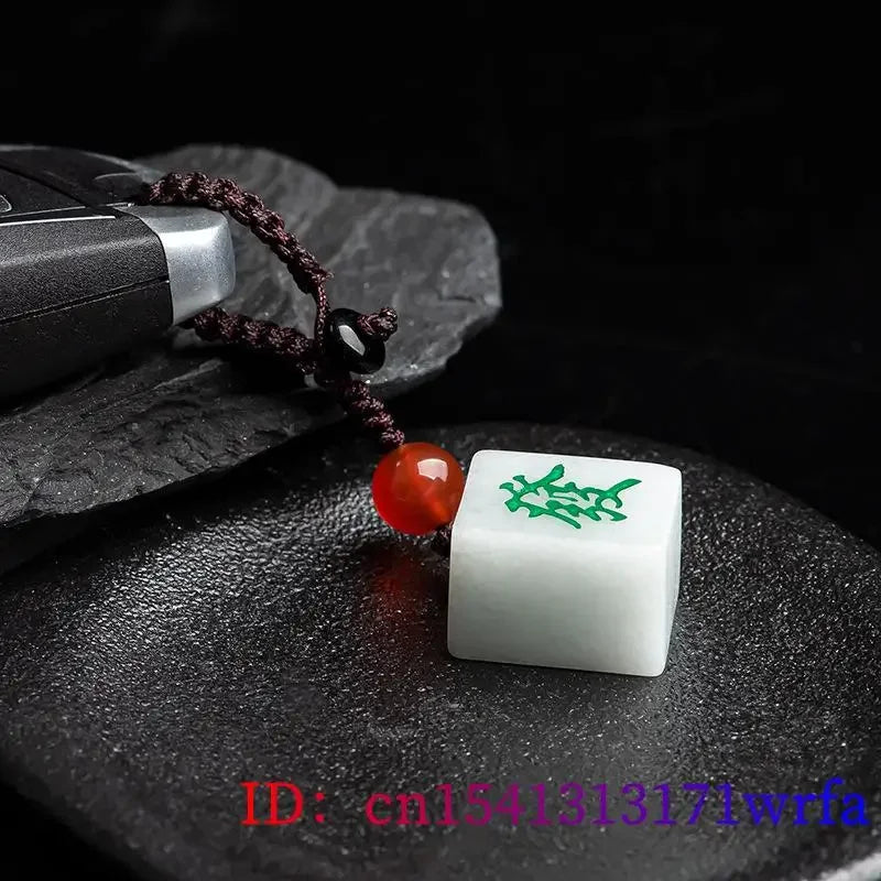 Mahjong bag charm in burmese jade (9 of 12)