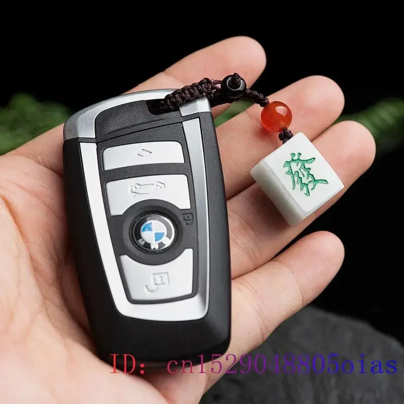 Mahjong tile keychain in burmese jade (5 of 11)