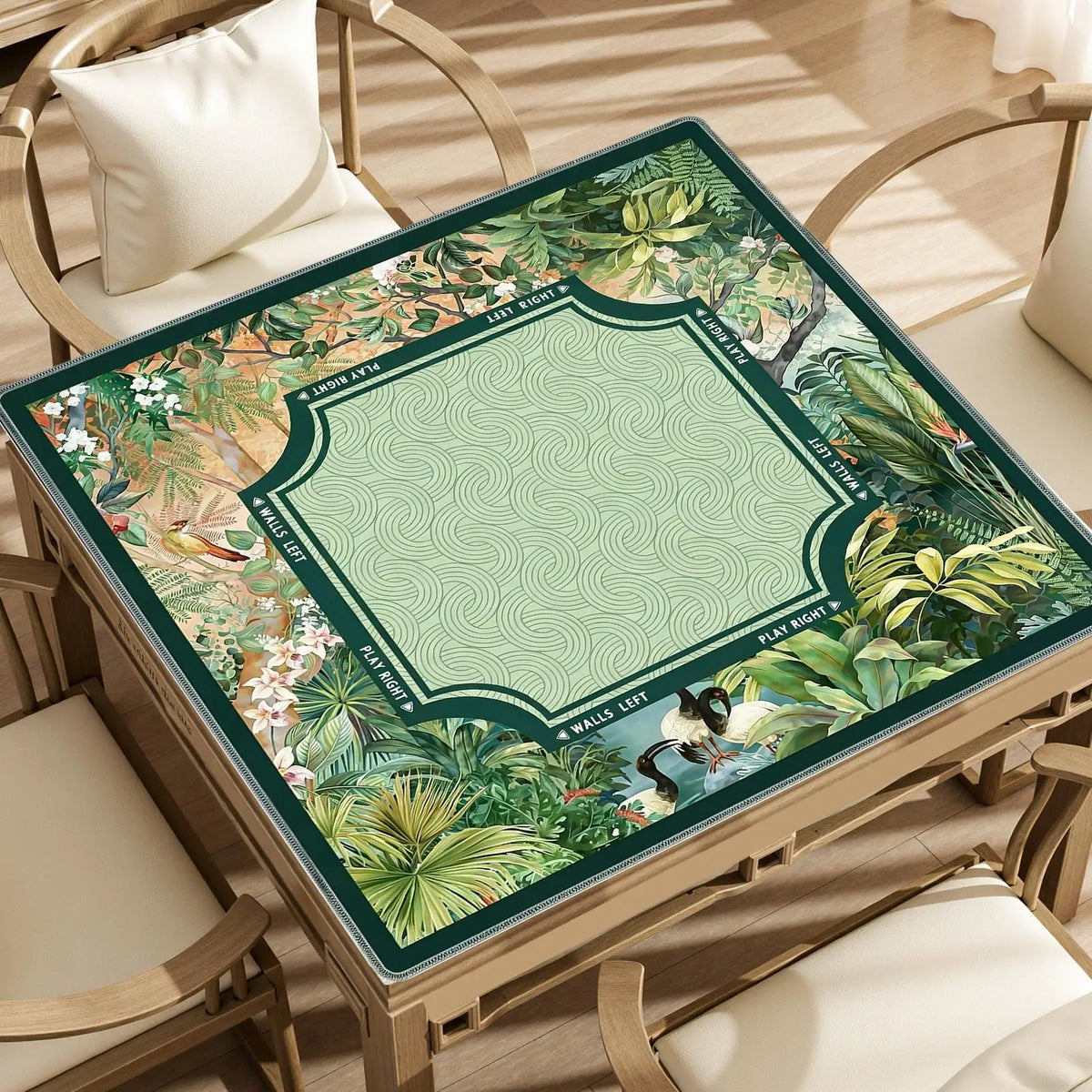 Verdant - Tropical Plant Mahjong Table Mat — archived original 2
