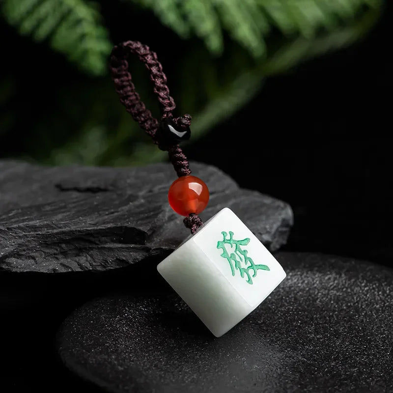 Mahjong tile keychain in burmese jade (11 of 11)