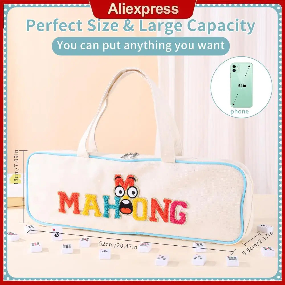 Mahjong tile storage bag in waterproof canvas (4 of 11)