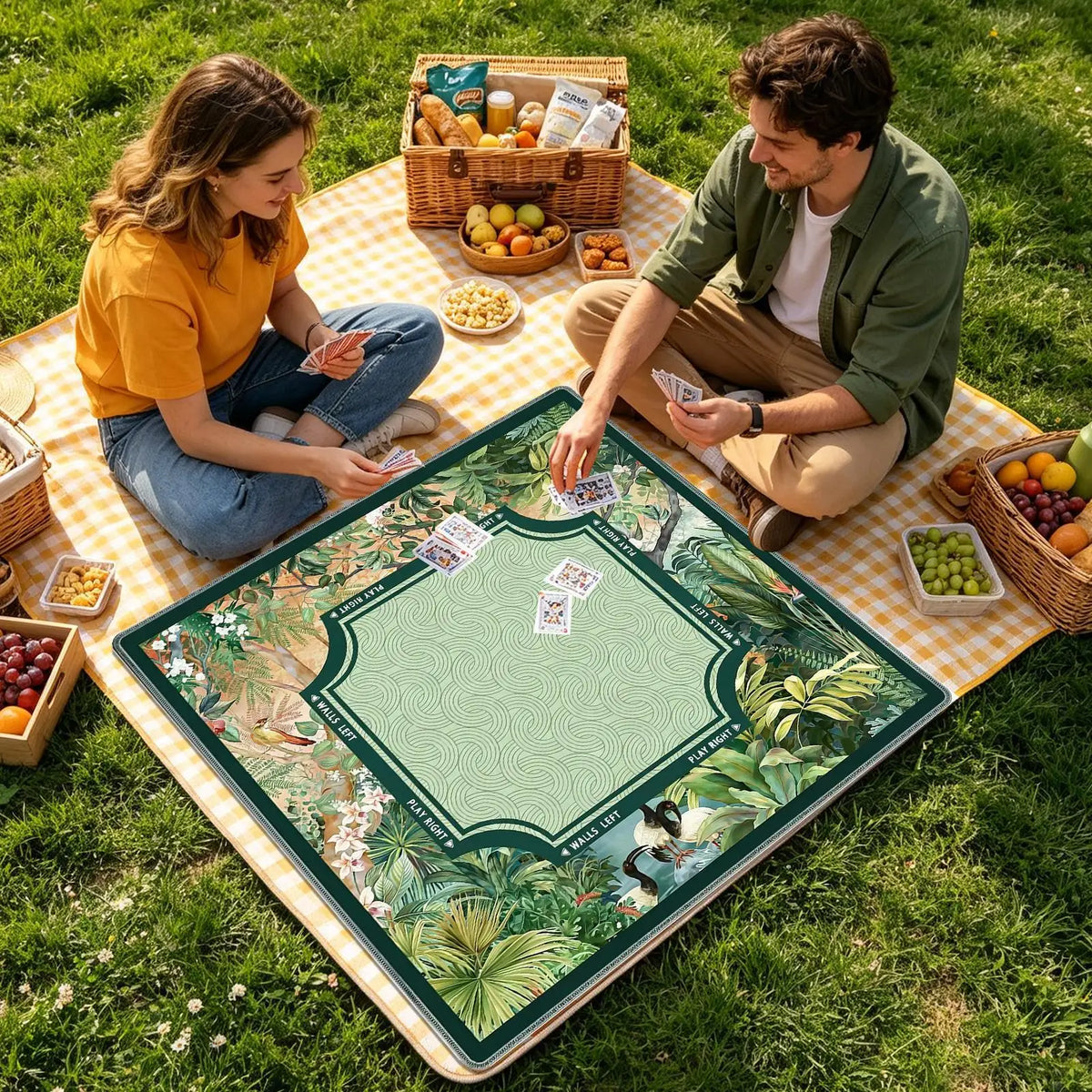 Verdant - Tropical Plant Mahjong Table Mat — archived original 3
