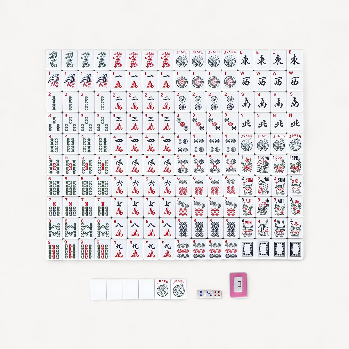American mahjong collectible tiles in plastic, 166 tiles (2 of 11)