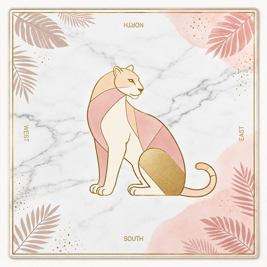 Azalea pink leopard American mahjong mat packshot