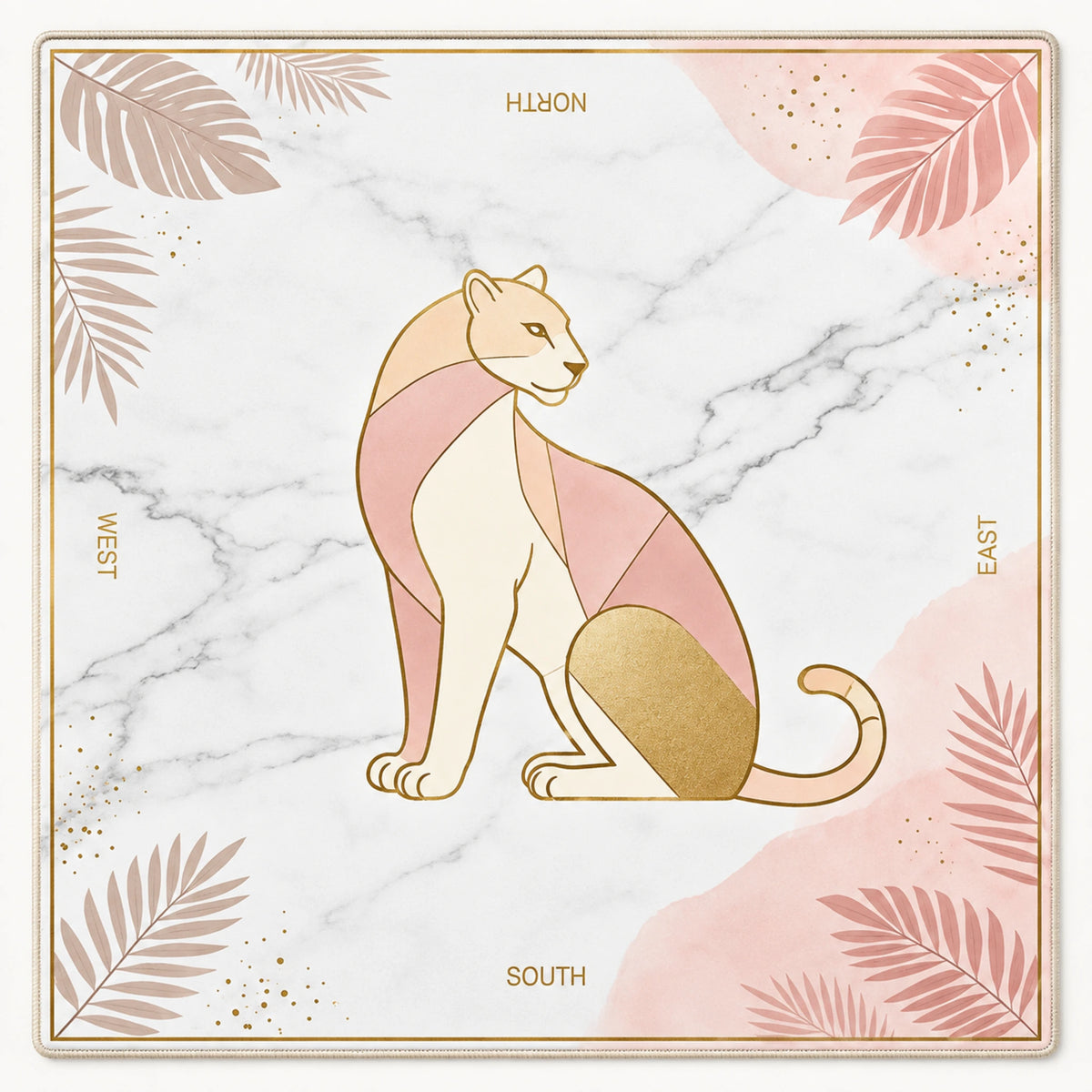 Azalea pink leopard American mahjong mat packshot