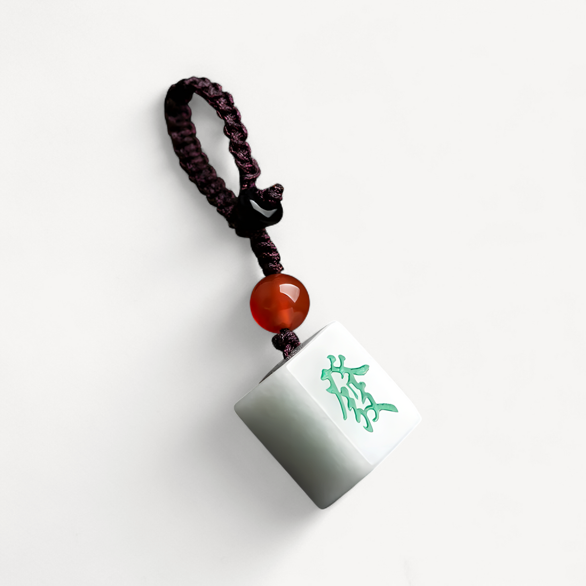 Mahjong tile charm in jade (3 of 11)