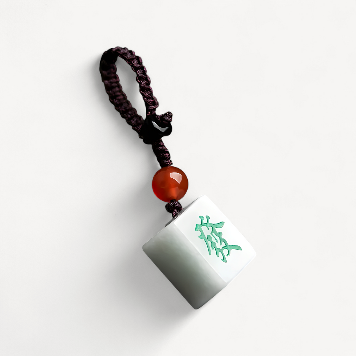 Mahjong bag charm in burmese jade (3 of 12)