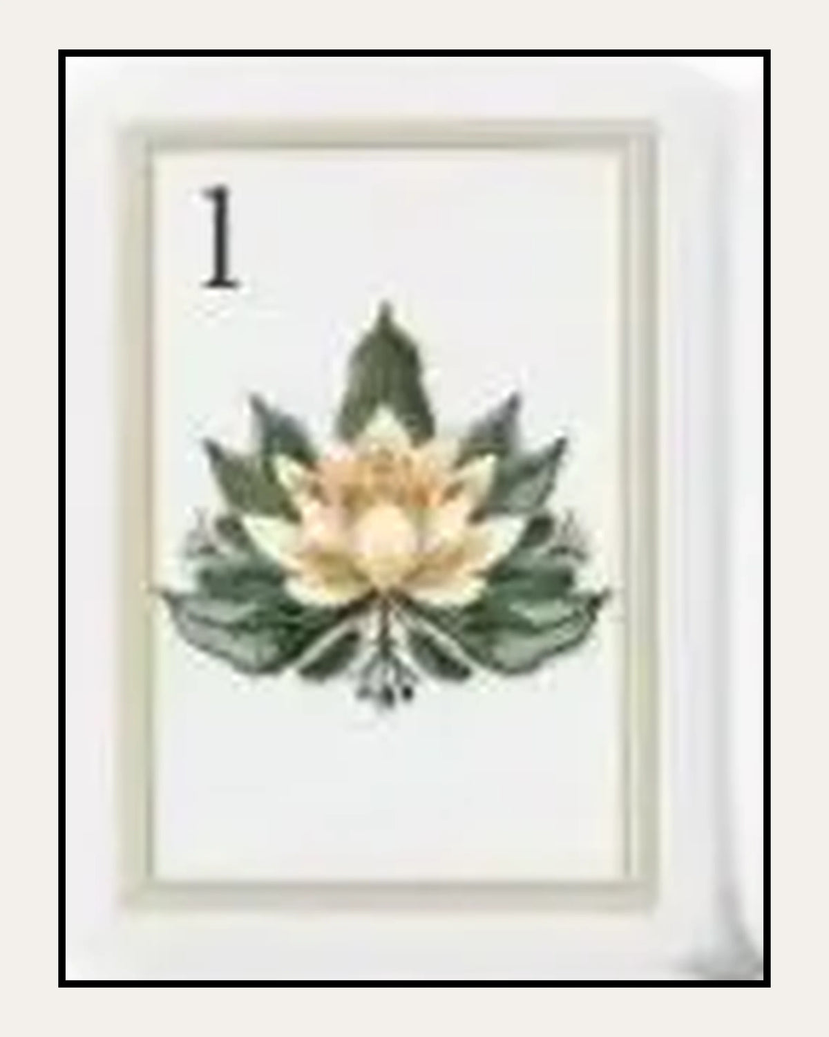 Calathea - Tortoise Shell Mahjong Tiles - Botanical Artwork - Single view
