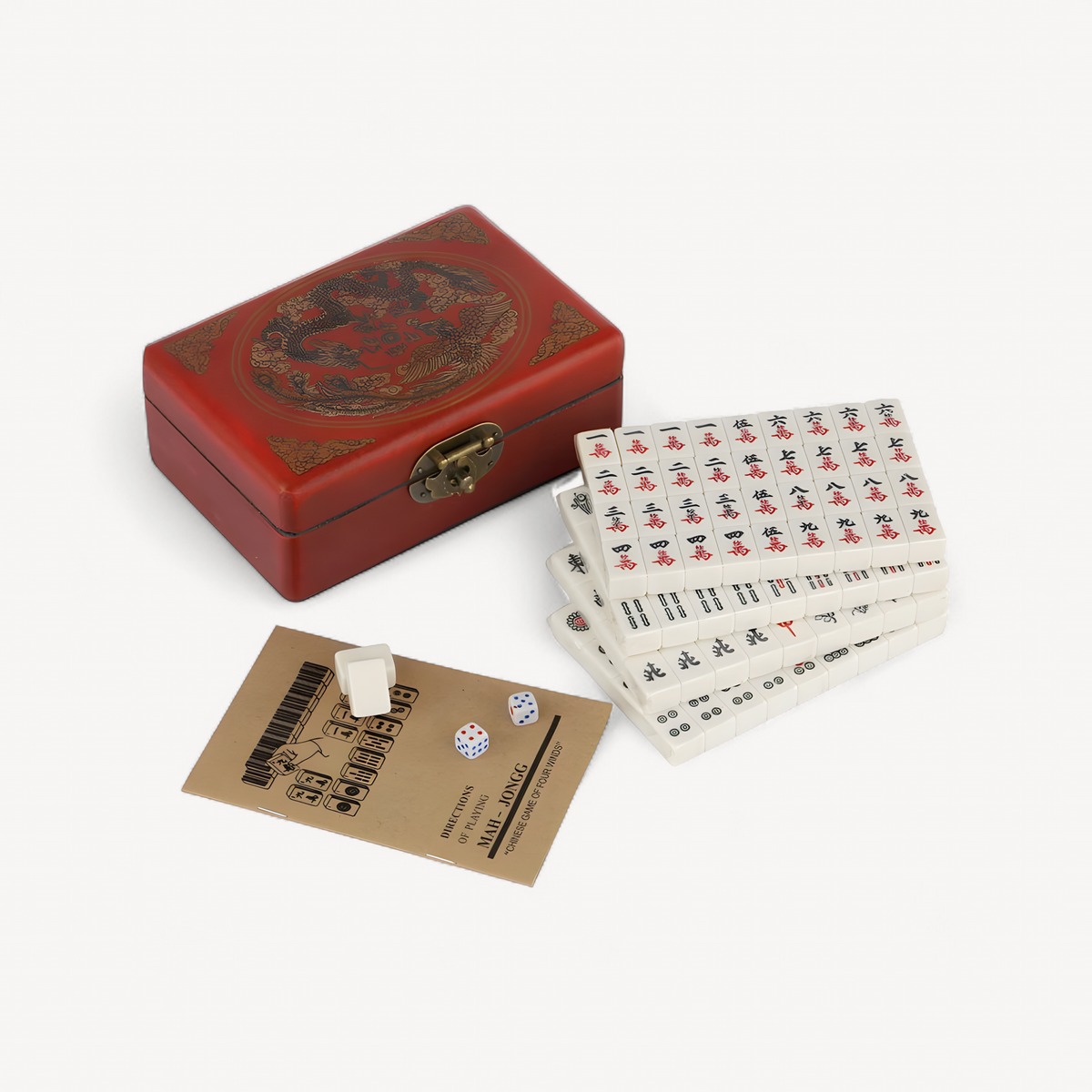 Chinese mahjong storage box set, 144 tiles (2 of 11)