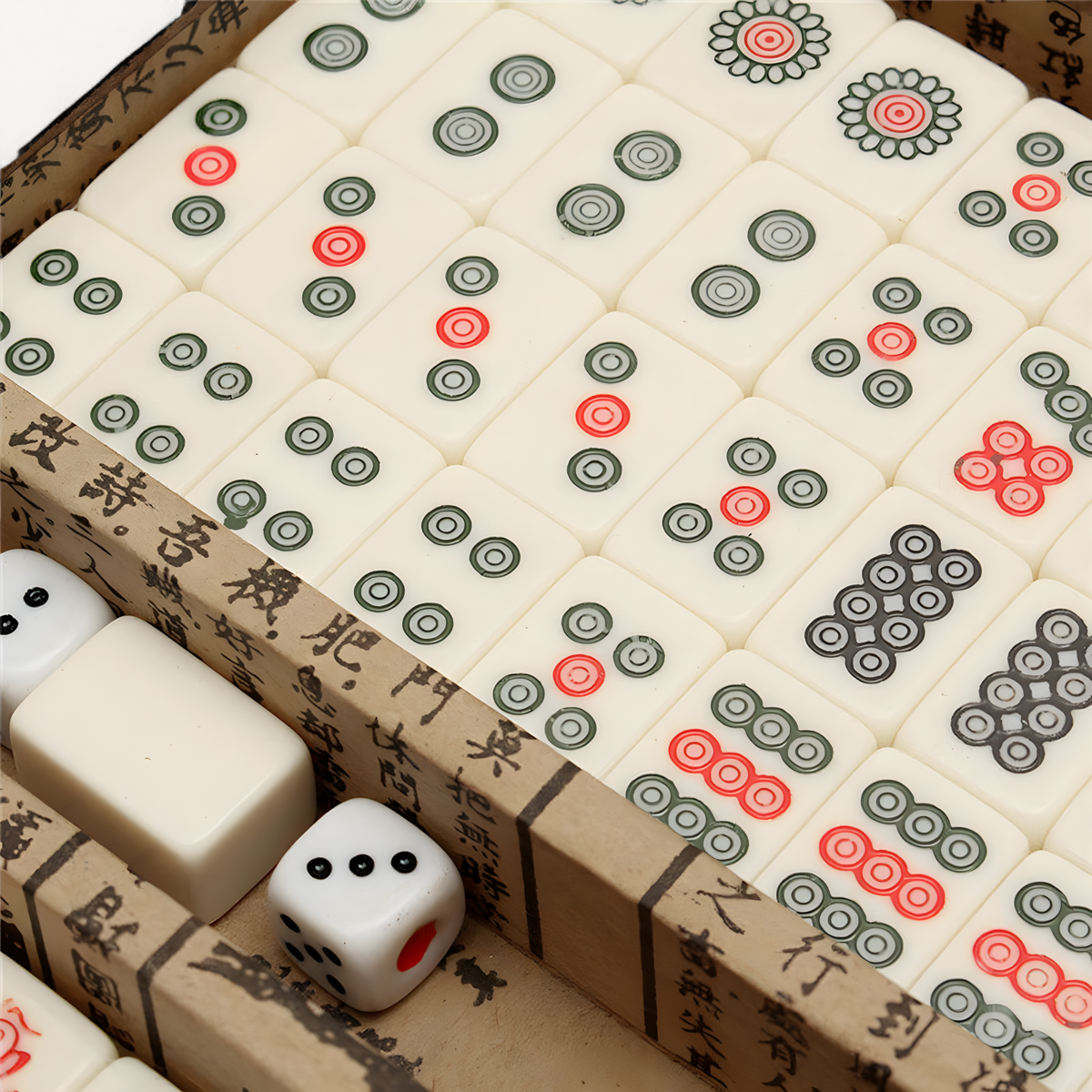 Numbered mahjong tiles set, 144 tiles (3 of 12)