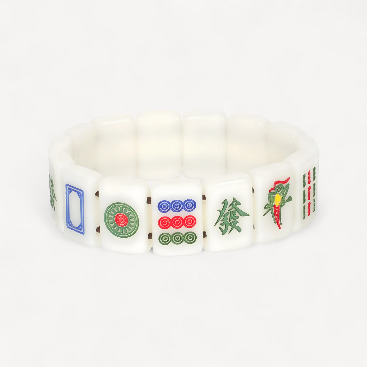 Mahjong tile bracelet in acrylic (1 of 8)