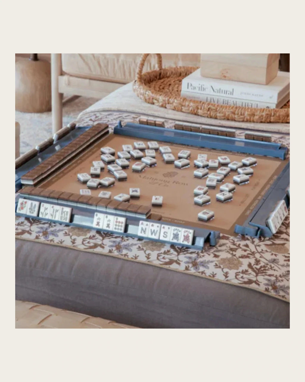 Fetch - Dog Mahjong Tiles - Pink Marble-Effect Backs - Full view