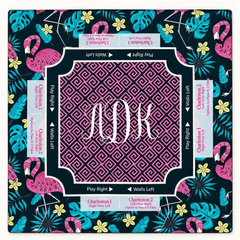 Black Mahjong Mat - Flora