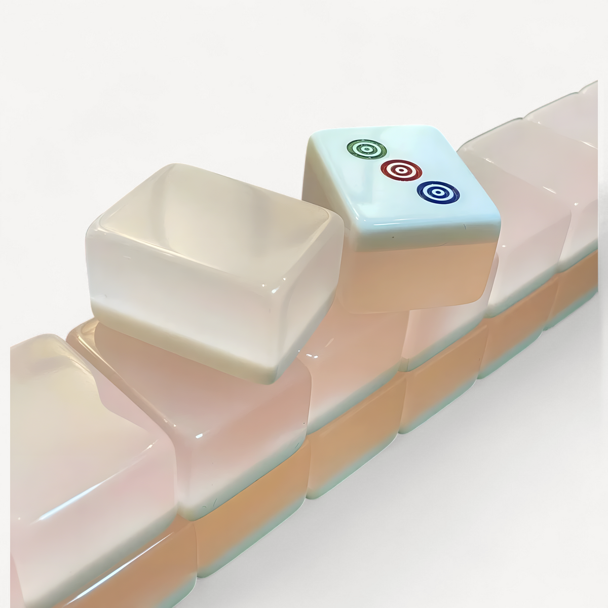 Jade mahjong tiles in jelly pink, 144 tiles (4 of 10)