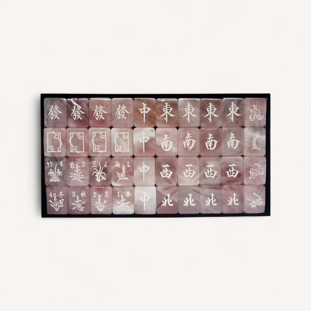 Jade mahjong game set in pmma acrylic (3 of 10)