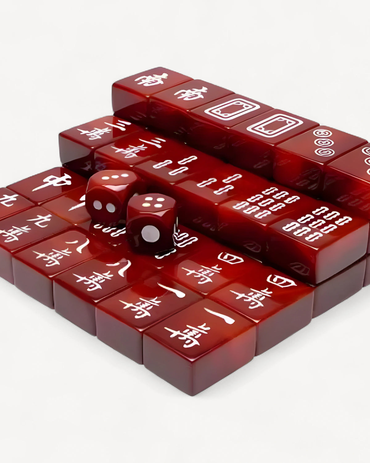 Agate Mahjong Set - Cinnabar — 3/4