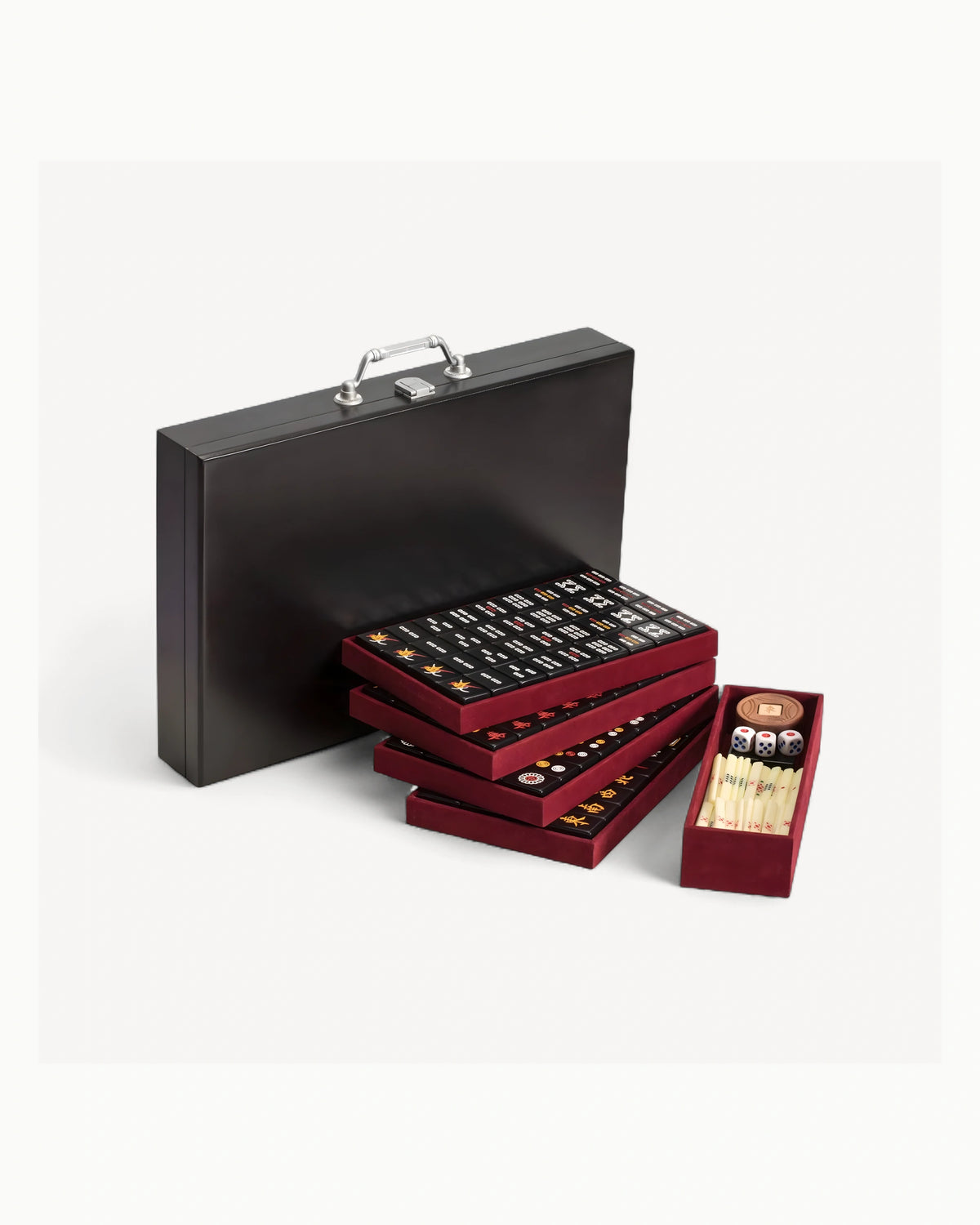 Black Tile Mahjong Set - Ink — Compact