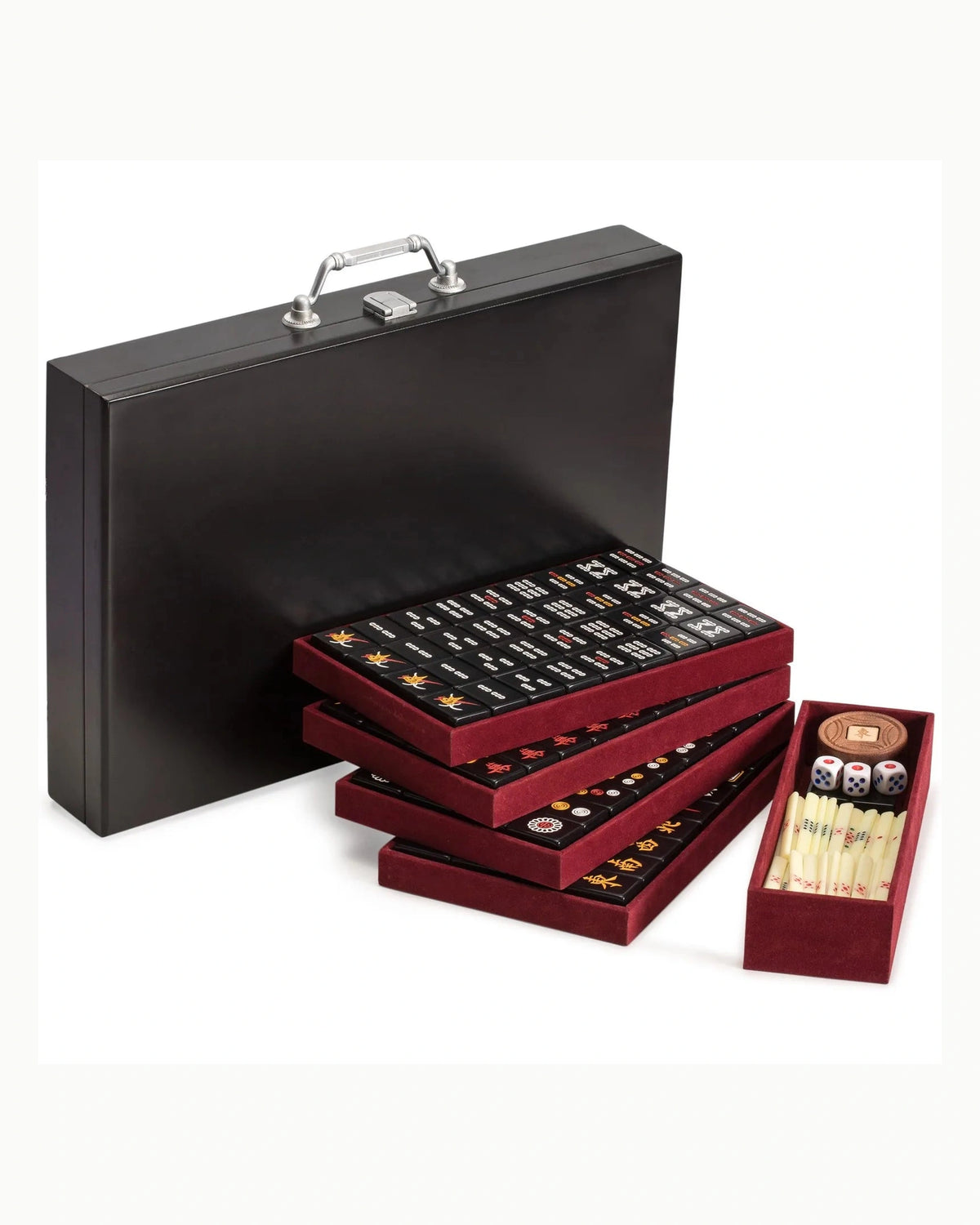 Black Tile Mahjong Set - Ink — Full