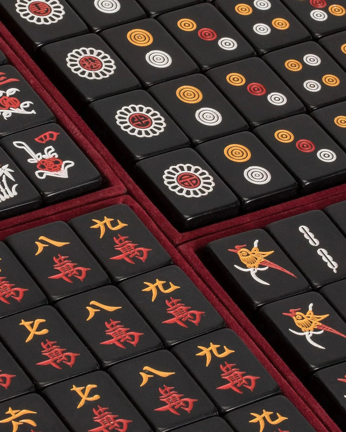 Black Tile Mahjong Set - Ink — Loose tiles