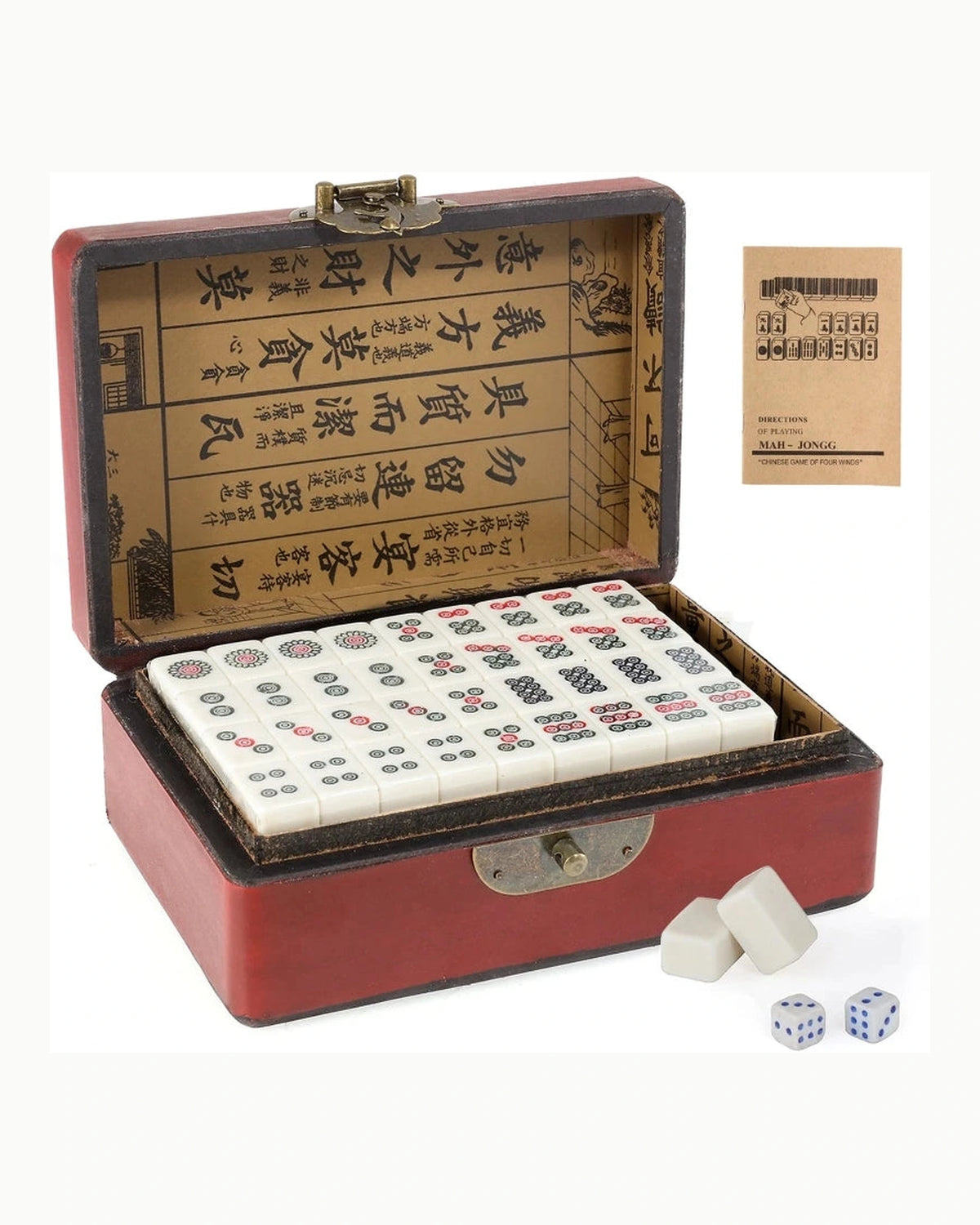 Mahjong Set with Antique Box - Ginger — Compact