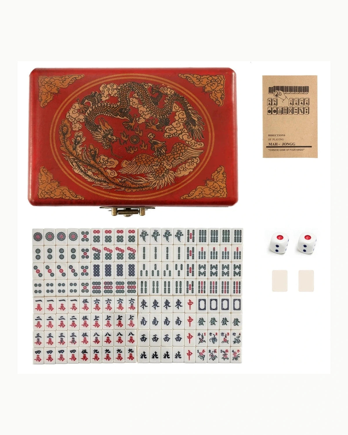 Mahjong Set with Antique Box - Ginger — Full