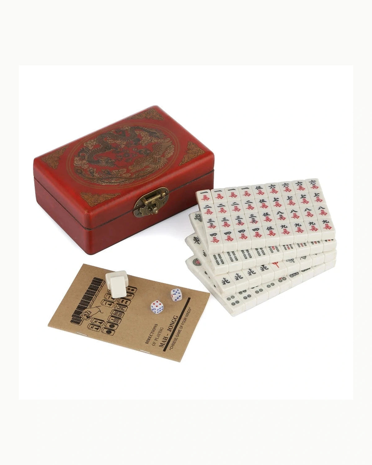 Mahjong Set with Antique Box - Ginger — Rack