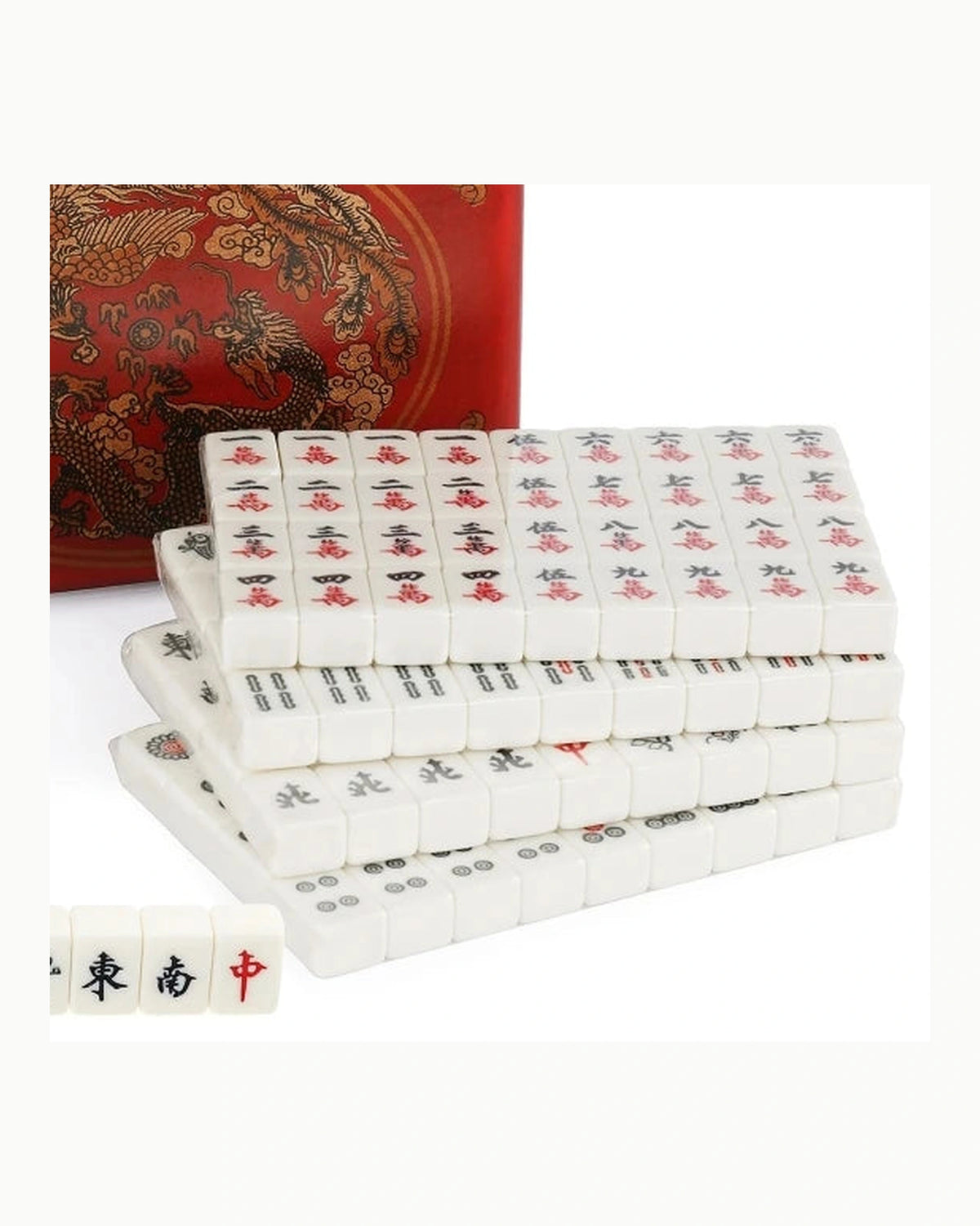 Mahjong Set with Antique Box - Ginger — Loose tiles