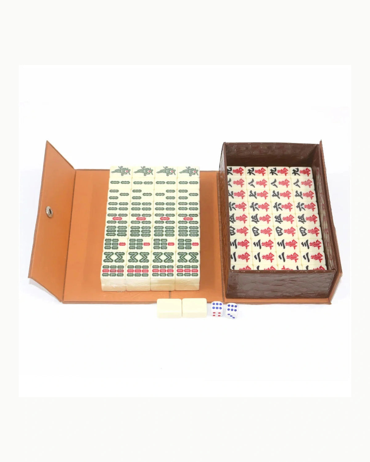 Mini Engraved Mahjong Set - Bone — Full