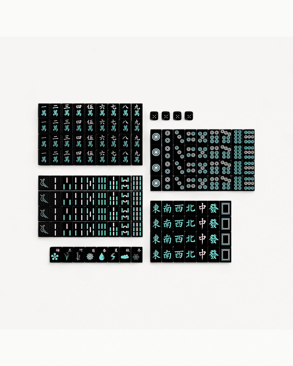 Mystery Mahjong Board Game - Indigo — Full
