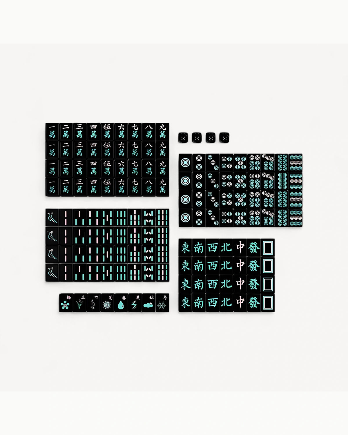 Mystery Mahjong Board Game - Indigo — Full