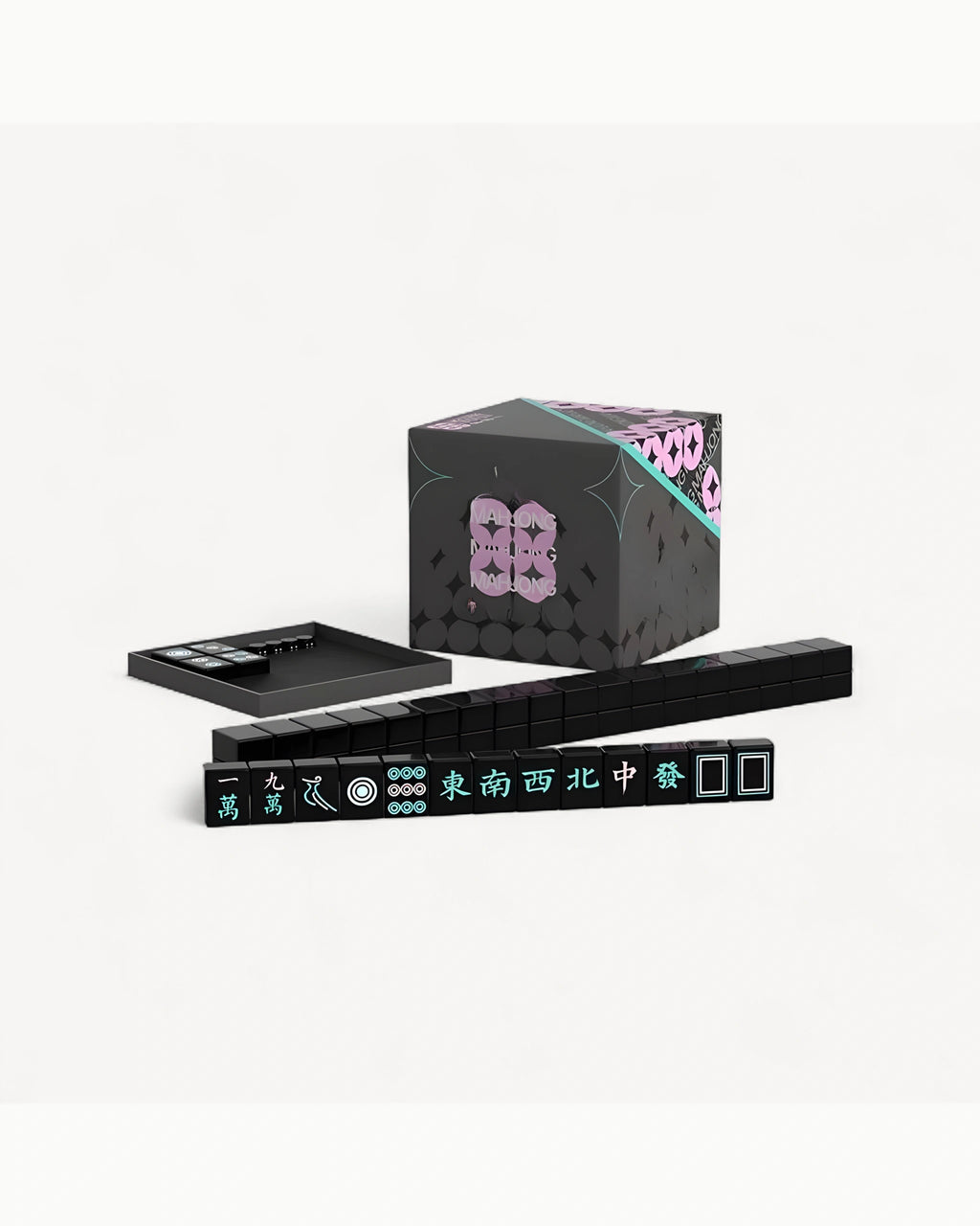 Mystery Mahjong Board Game - Indigo — Rack