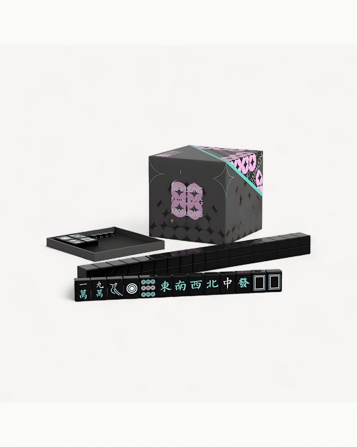 Mystery Mahjong Board Game - Indigo — Rack