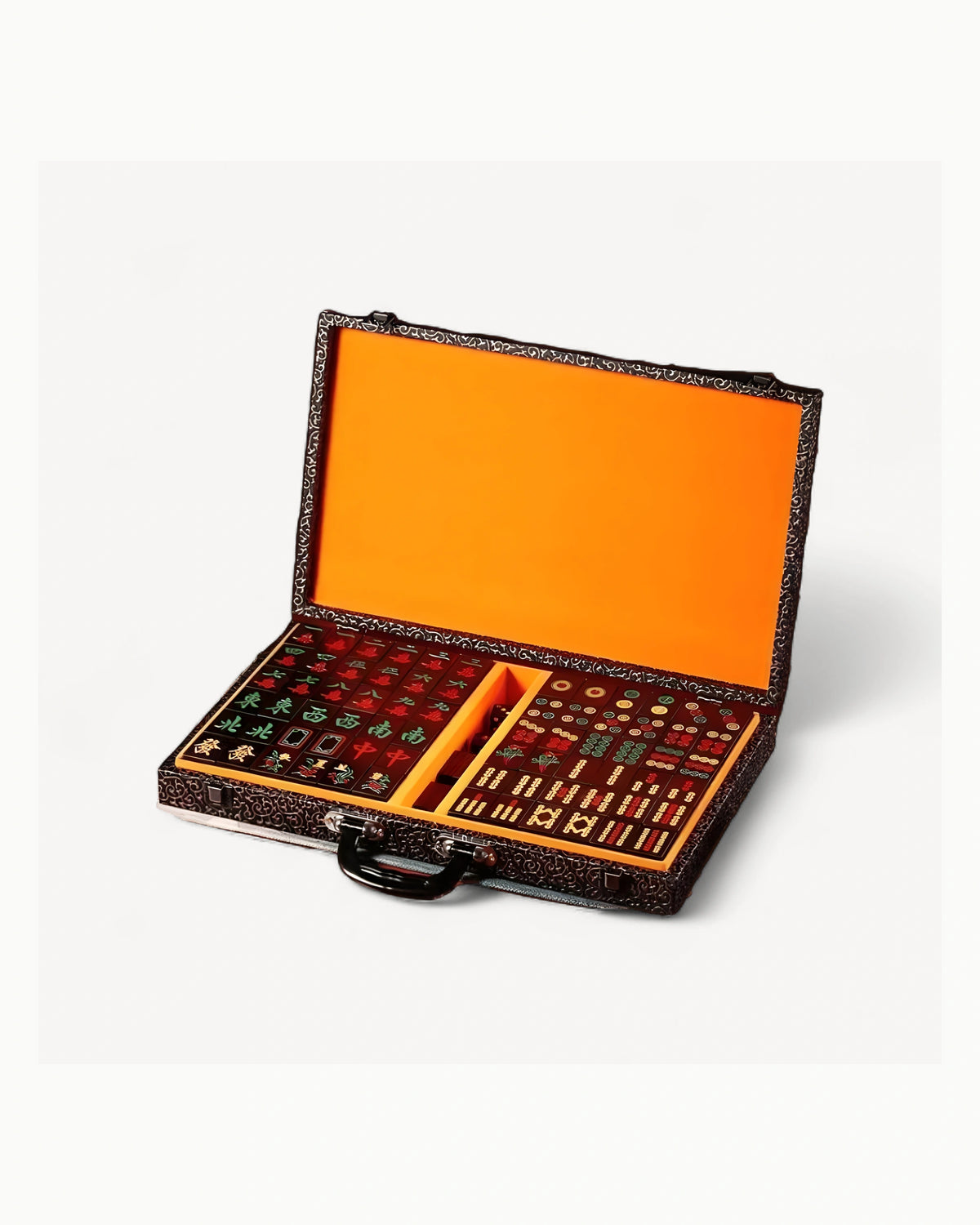 Sandalwood Mahjong Tiles - Madder — Case