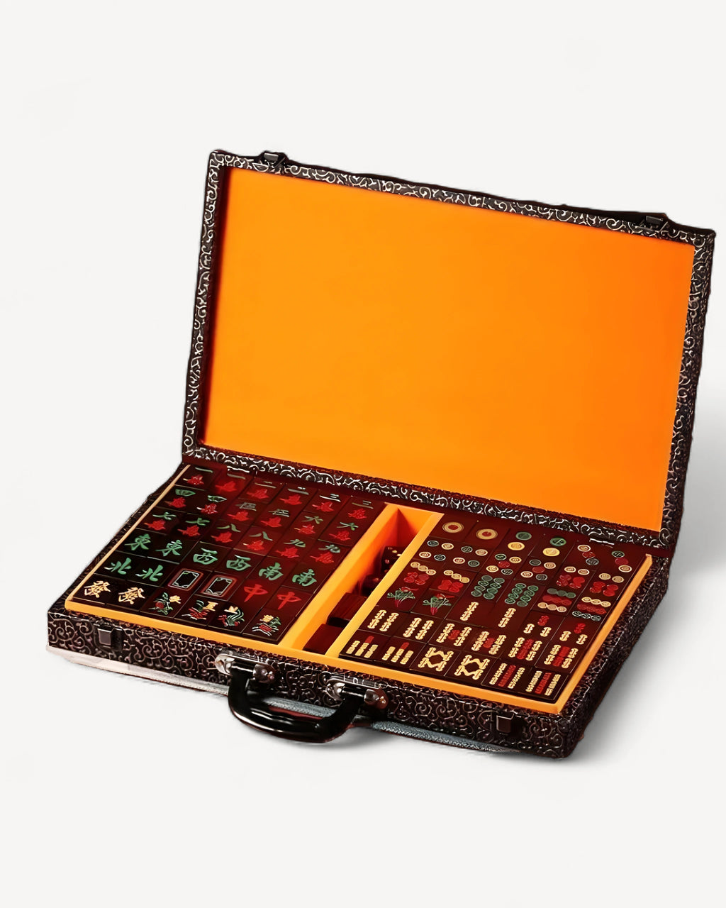 Sandalwood Mahjong Tiles - Madder — Loose tiles