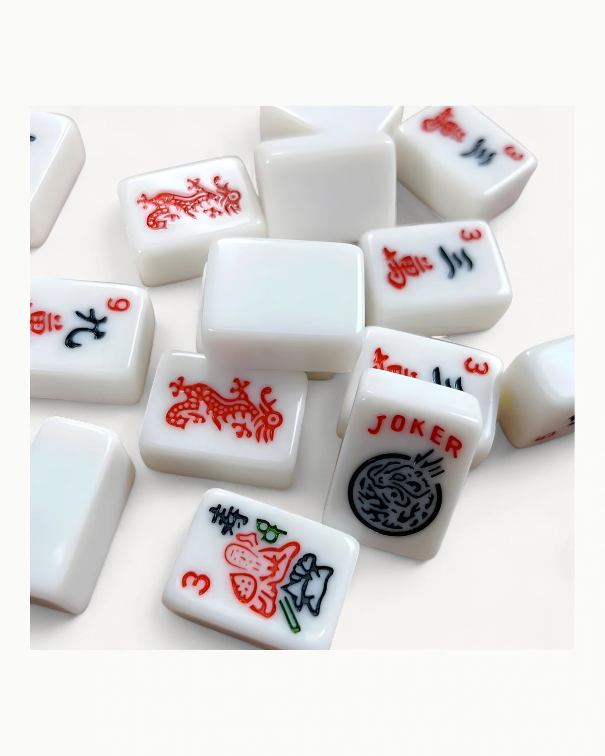 American Mahjong Tiles - Sage — 3/4