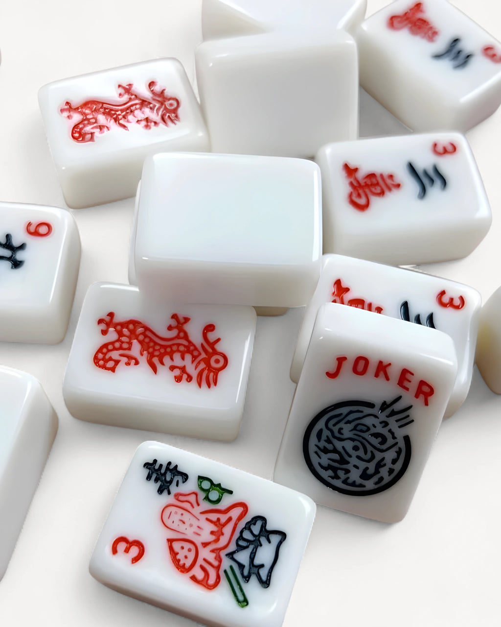 American Mahjong Tiles - Sage — Loose tiles