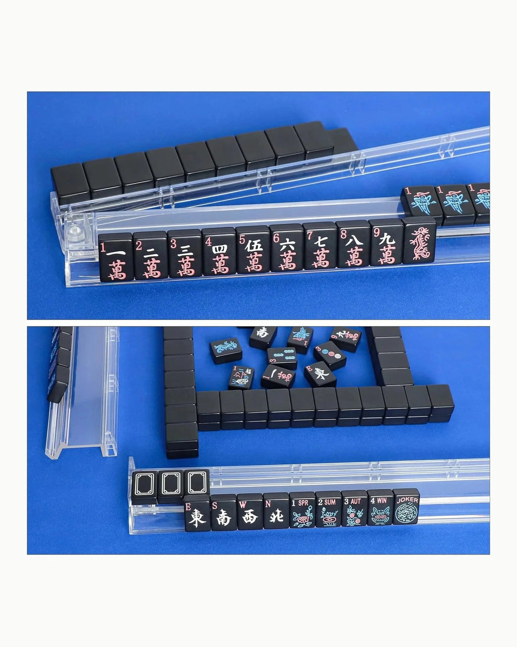 Replacement American Mahjong Tiles - Cornflower — Rack