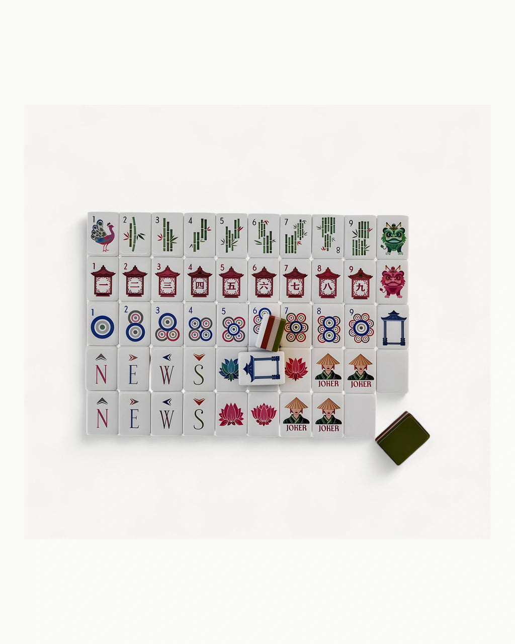 Engraved Mahjong Set - Buttercup — Full