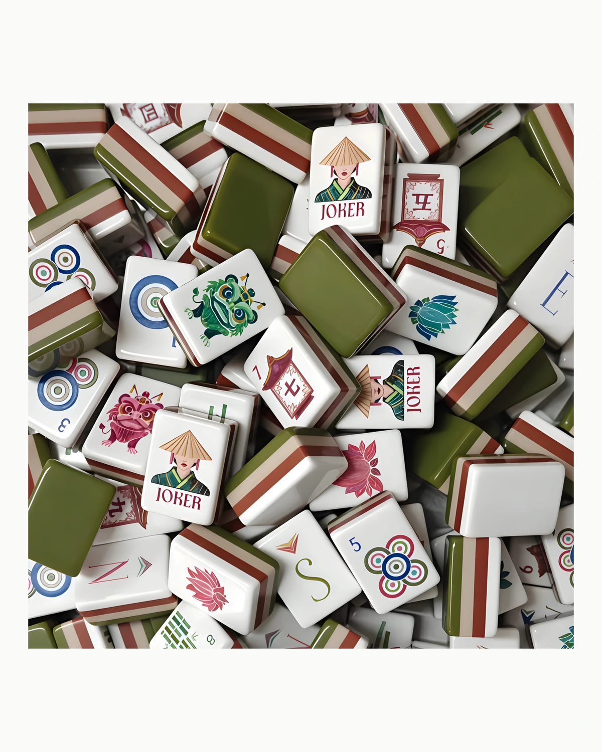 Engraved Mahjong Set - Buttercup — Loose tiles