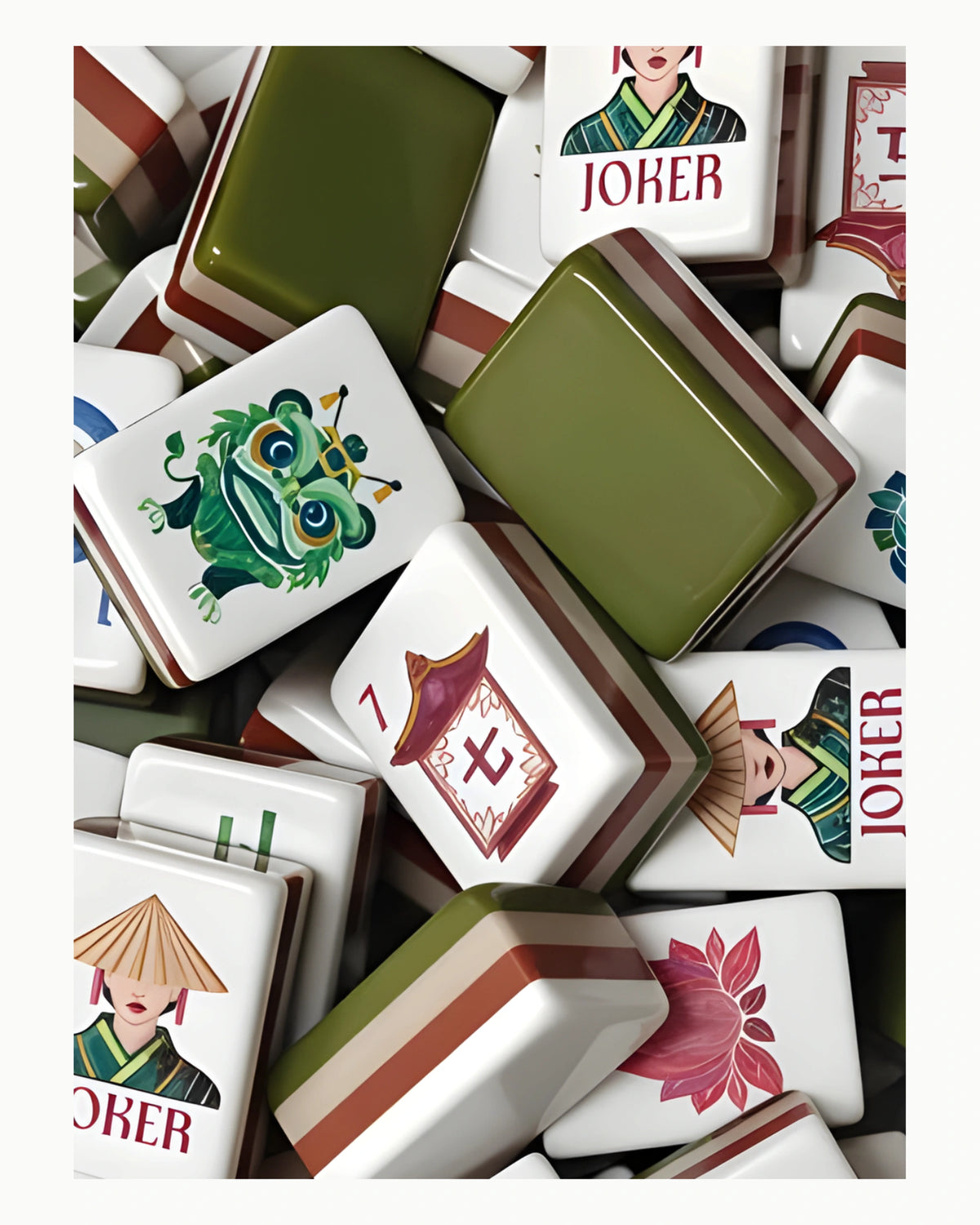 Engraved Mahjong Set - Buttercup — Single tile