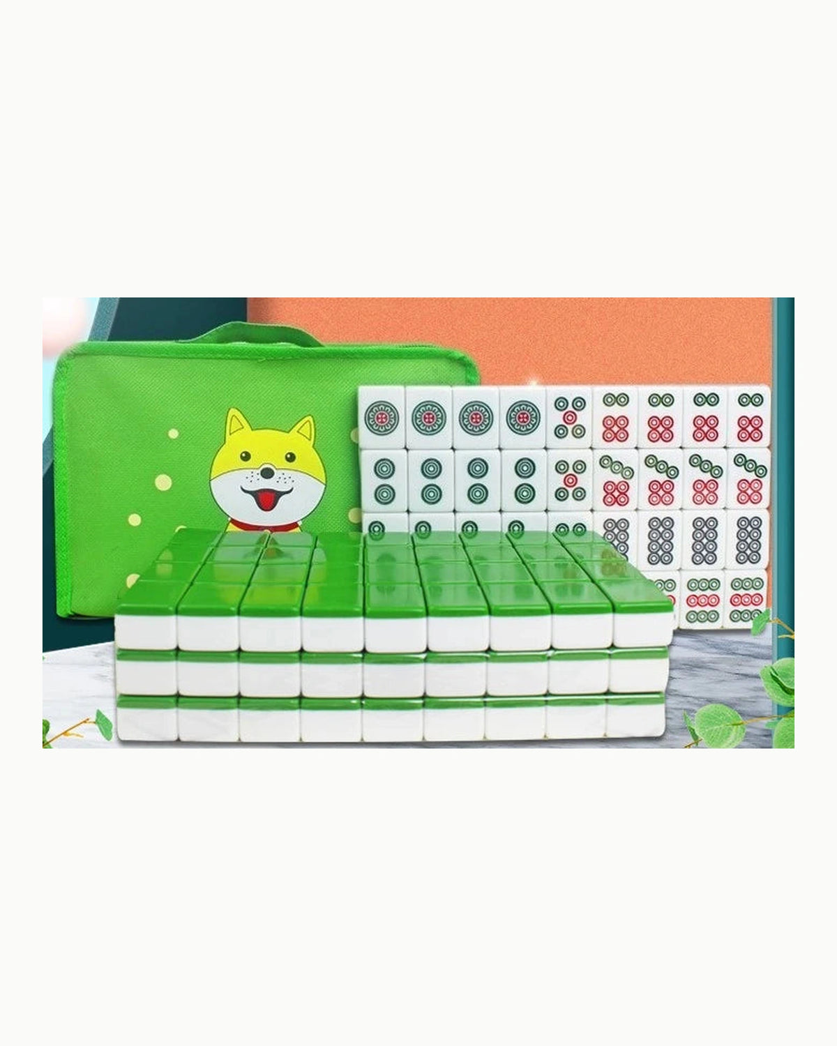 Green Mahjong Tiles - Malachite — Loose tiles
